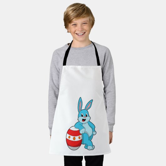 Kaninchen mit Osterei Schürze (Getragen)