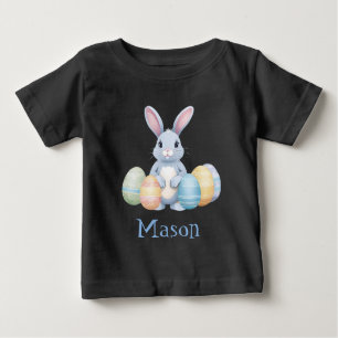 Kaninchen mit Ostereiern Name des Sohns Baby T-shirt