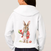 Kaninchen mit reifer Wassermelone Hoodie (Rückseite)