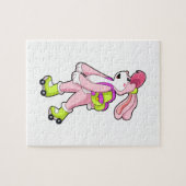 Kaninchen mit Roller-Skaten Puzzle (Horizontal)