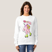 Kaninchen mit Roller-Skaten Sweatshirt (Vorne ganz)
