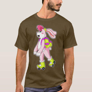 Kaninchen mit Roller-Skaten T-Shirt