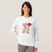 Kaninchen mit rote Rose T-Shirt (Vorne ganz)