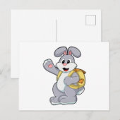 Kaninchen mit Rucksack Postkarte (Vorne/Hinten)