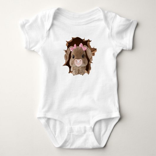 Kaninchen mit Schnuller Baby Strampler (Vorderseite)
