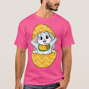 Kaninchen mit Schnuller Bib und Ei T-Shirt