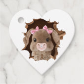 Kaninchen mit Schnuller Geschenkanhänger (Vorderseite)