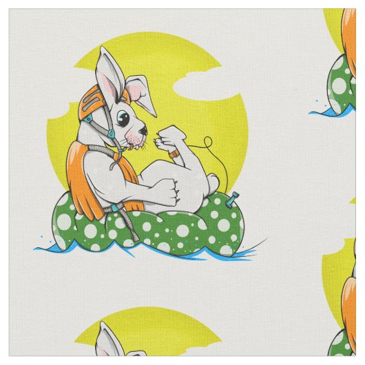 Kaninchen mit Schwimmweste Stoff (Nahaufnahme)