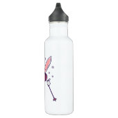 Kaninchen mit Skistöcken und Skibrille Edelstahlflasche (Rechts)