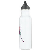 Kaninchen mit Skistöcken und Skibrille Edelstahlflasche (Rechts)