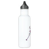 Kaninchen mit Skistöcken und Skibrille Edelstahlflasche (Links)