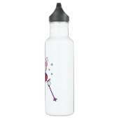 Kaninchen mit Skistöcken und Skibrille Edelstahlflasche (Rechts)