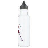 Kaninchen mit Skistöcken und Skibrille Edelstahlflasche (Rechts)