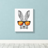 Kaninchen mit Sonnenbrille Leinwanddruck (Insitu (Holzboden))