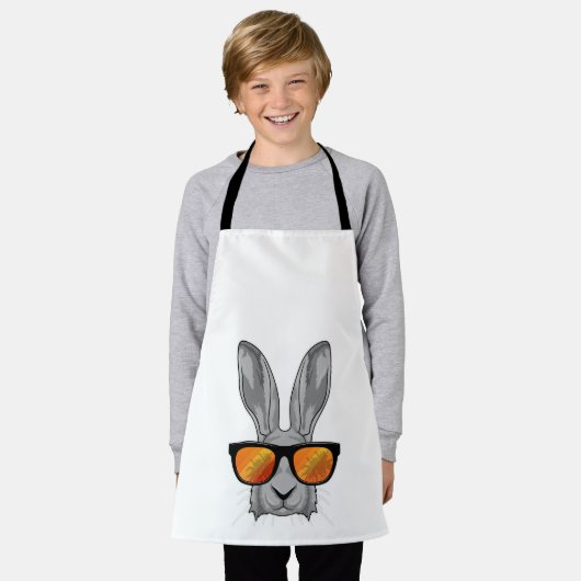 Kaninchen mit Sonnenbrille Schürze (Getragen)