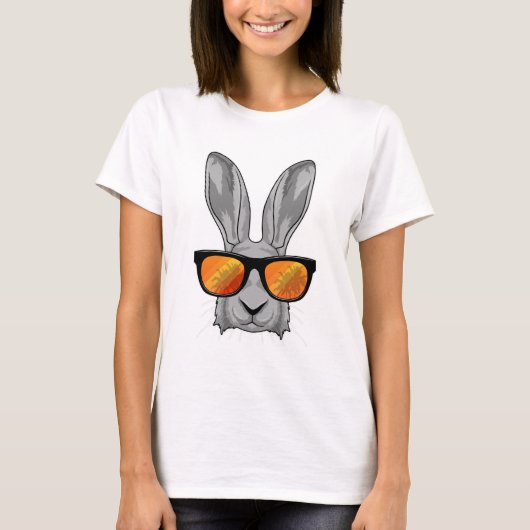 Kaninchen mit Sonnenbrille T-Shirt (Vorderseite)