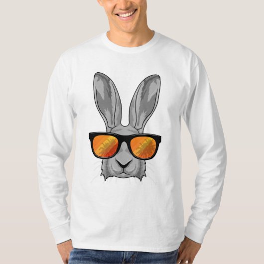 Kaninchen mit Sonnenbrille T-Shirt (Vorderseite)