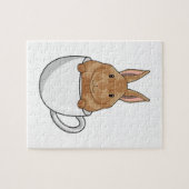 Kaninchen mit Tasse Kaffee Puzzle (Horizontal)