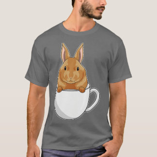 Kaninchen mit Tasse Kaffee T-Shirt