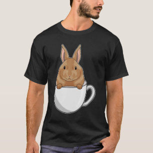 Kaninchen mit Tasse Kaffee T-Shirt
