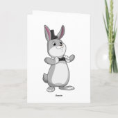 Kaninchen mit Top Hut & Bow-Krawatte Karte (Rückseite)