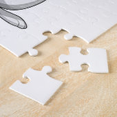 Kaninchen mit Top Hut & Bow-Krawatte Puzzle (Seite)