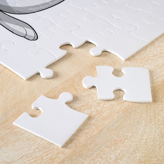 Kaninchen mit Top Hut & Bow-Krawatte Puzzle (Seite)