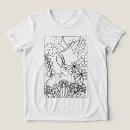 Kaninchen mit Traubenfarbe Tri-Blend Shirt