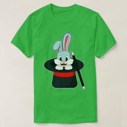 Kaninchen mit Wand-Hut T-Shirt (Design vorne)