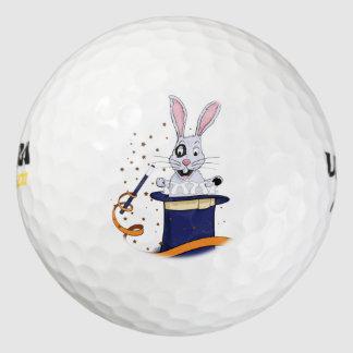 Kaninchen mit Zauberstab Golfball