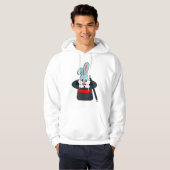 Kaninchen mit Zauberstab und Hut Hoodie (Vorne ganz)