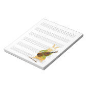 Kaninchen mit zerbrochener Violinmusik, Manuskript Notizblock (Rotiert)
