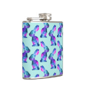 Kaninchen-Muster-Aquarell-Galaxie Flachmann (Rechts)