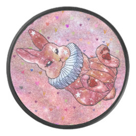 Kaninchen namens Ladybug Eishockey Puck