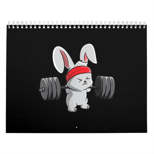 Kaninchen Ness Weightlift Funny Gym Kalender (Titelbild)