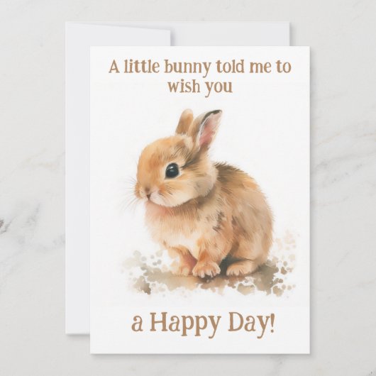 Kaninchen niedliche Postkarte (Vorderseite)