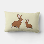 Kaninchen Niedliche Tiere Haustiere Fakultative Be Lendenkissen (Rückseite)