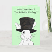 Kaninchen oder Eierstockkarte Feiertagskarte (Vorderseite)