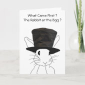 Kaninchen oder Eierstockkarte Feiertagskarte (Vorderseite)