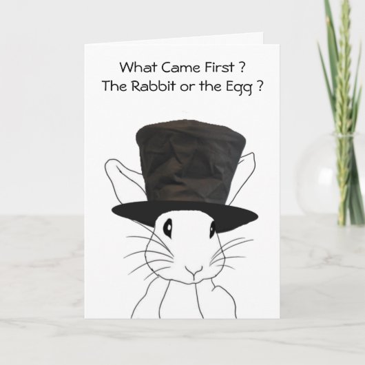 Kaninchen oder Eierstockkarte Feiertagskarte (Vorderseite)