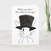 Kaninchen oder Eierstockkarte Feiertagskarte (Vorderseite)