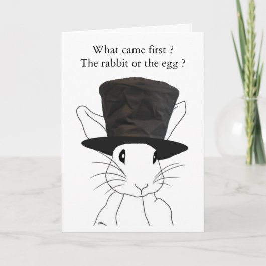 Kaninchen oder Eierstockkarte Feiertagskarte (Vorderseite)