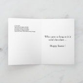 Kaninchen oder Eierstockkarte Feiertagskarte (Innenseite)
