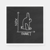 Kaninchen oder Enten, Tiersterben Serviette (Vorderseite)