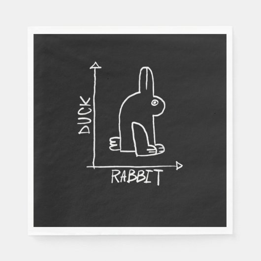 Kaninchen oder Enten, Tiersterben Serviette (Vorderseite)