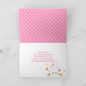 Kaninchen Orange und rosa Eier Happy Oaster Karte (Innenseite)