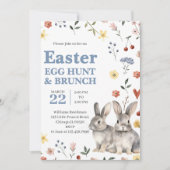 Kaninchen-Osterbrunch-Party Einladung (Vorderseite)