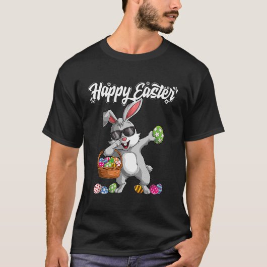 Kaninchen Ostereier Dab Bunny T-Shirt (Vorderseite)