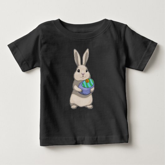 Kaninchen Ostereier Schnuller Baby T-shirt (Vorderseite)
