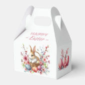 Kaninchen-Ostereier und Blume - Geschenkschachtel (Rückseite)